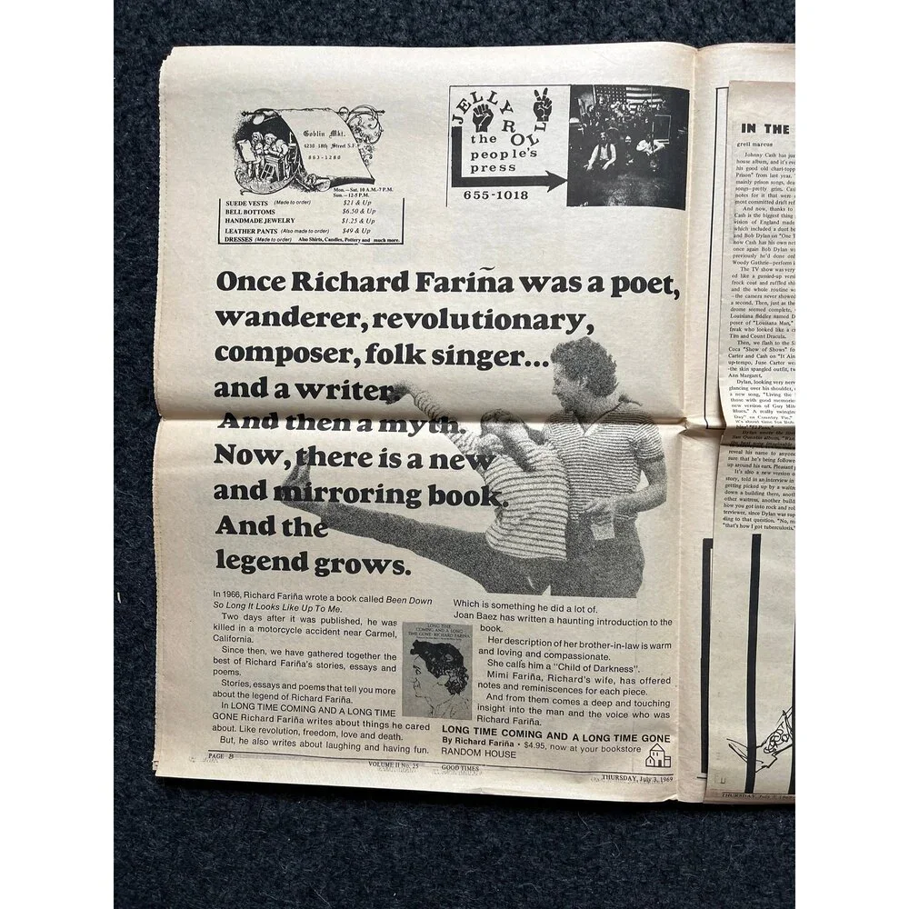 1970s High Times Underground Newspaper, Black Panther Party, Vintage Antique Co